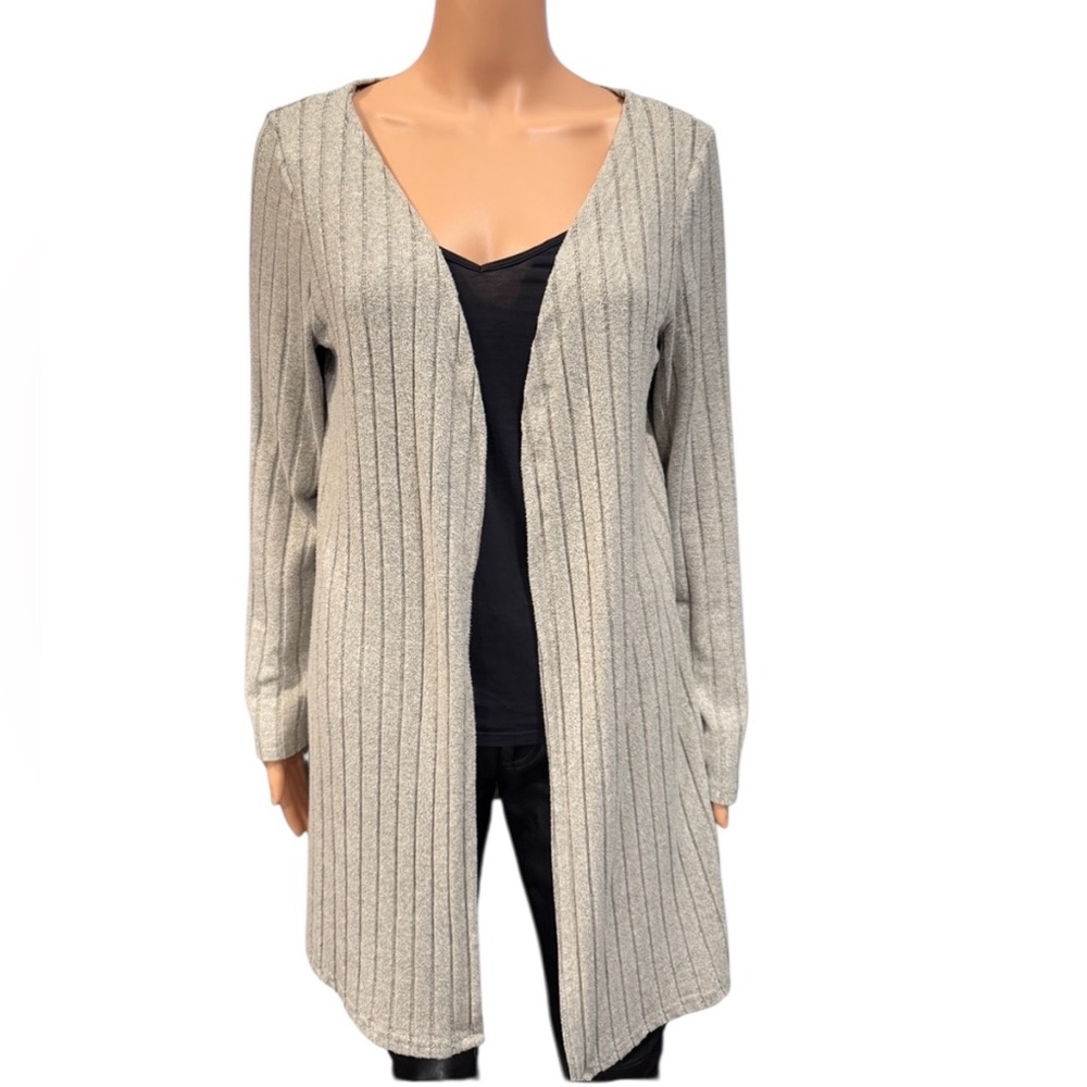 NWOT Unbranded Comfy Loungewear Ribbed Robe Top Oatmeal Large
